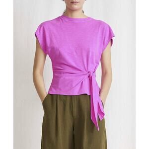 Apiece Apart NWT Nina Pink Cotton Cinched Shirt Top Blouse XS NEW $165